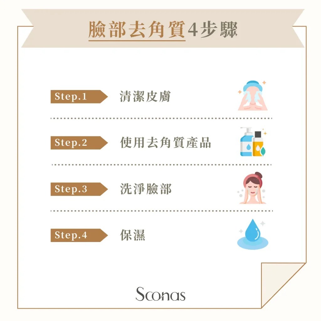 臉部去角質4步驟