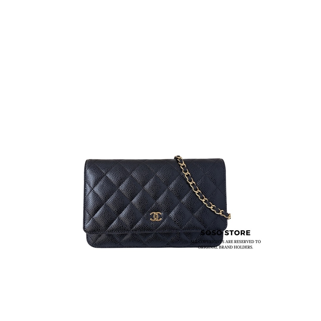 Chanel Classic Wallet on Chain - Black / GHW