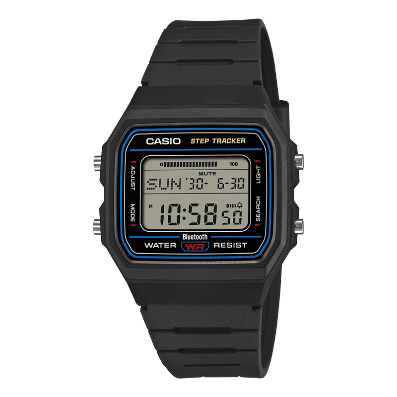 Casio F-B100W-1A 藍牙 計步 方形復古跳字錶