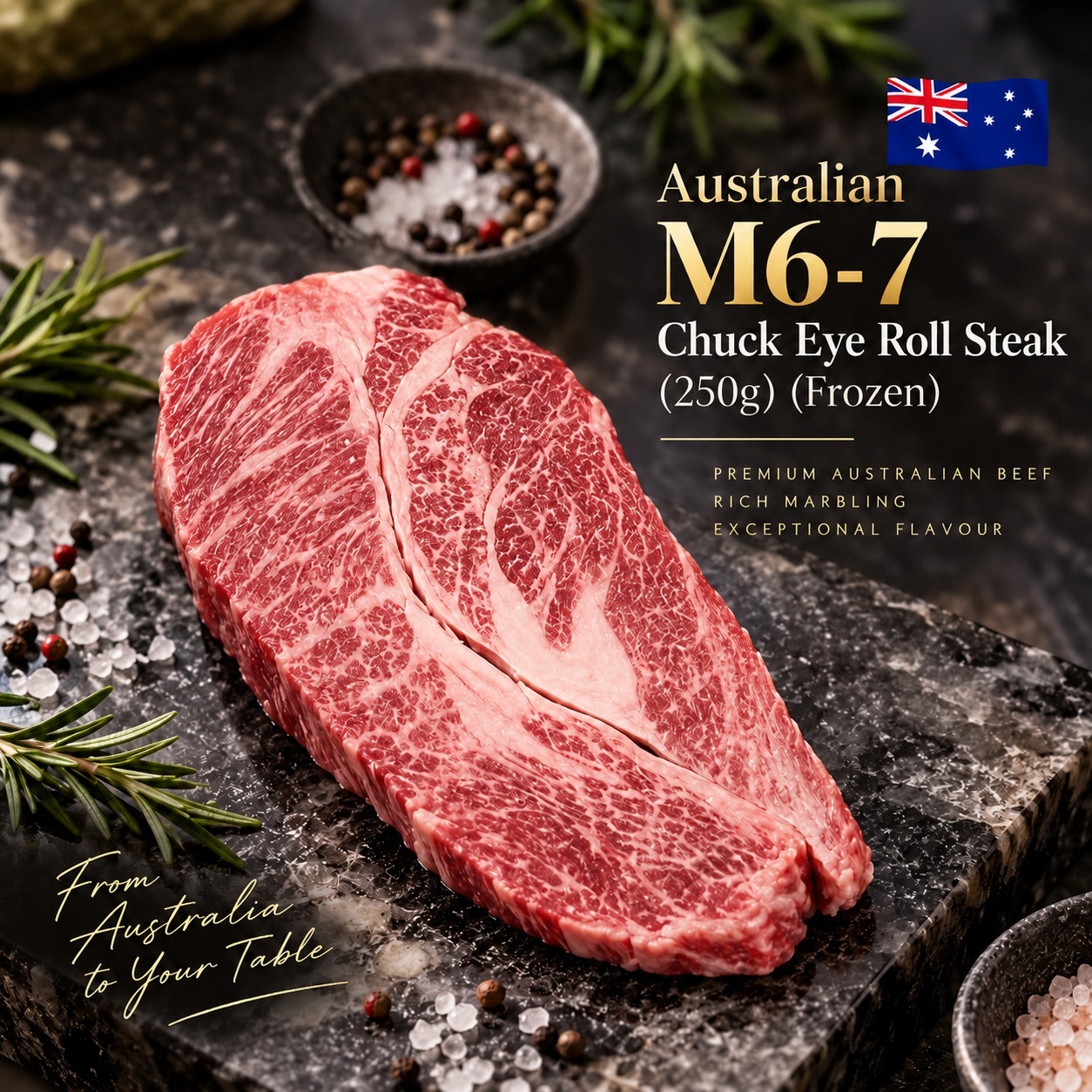 Australian M6-7 Chuck Eye Roll Steak (250g) (Frozen)