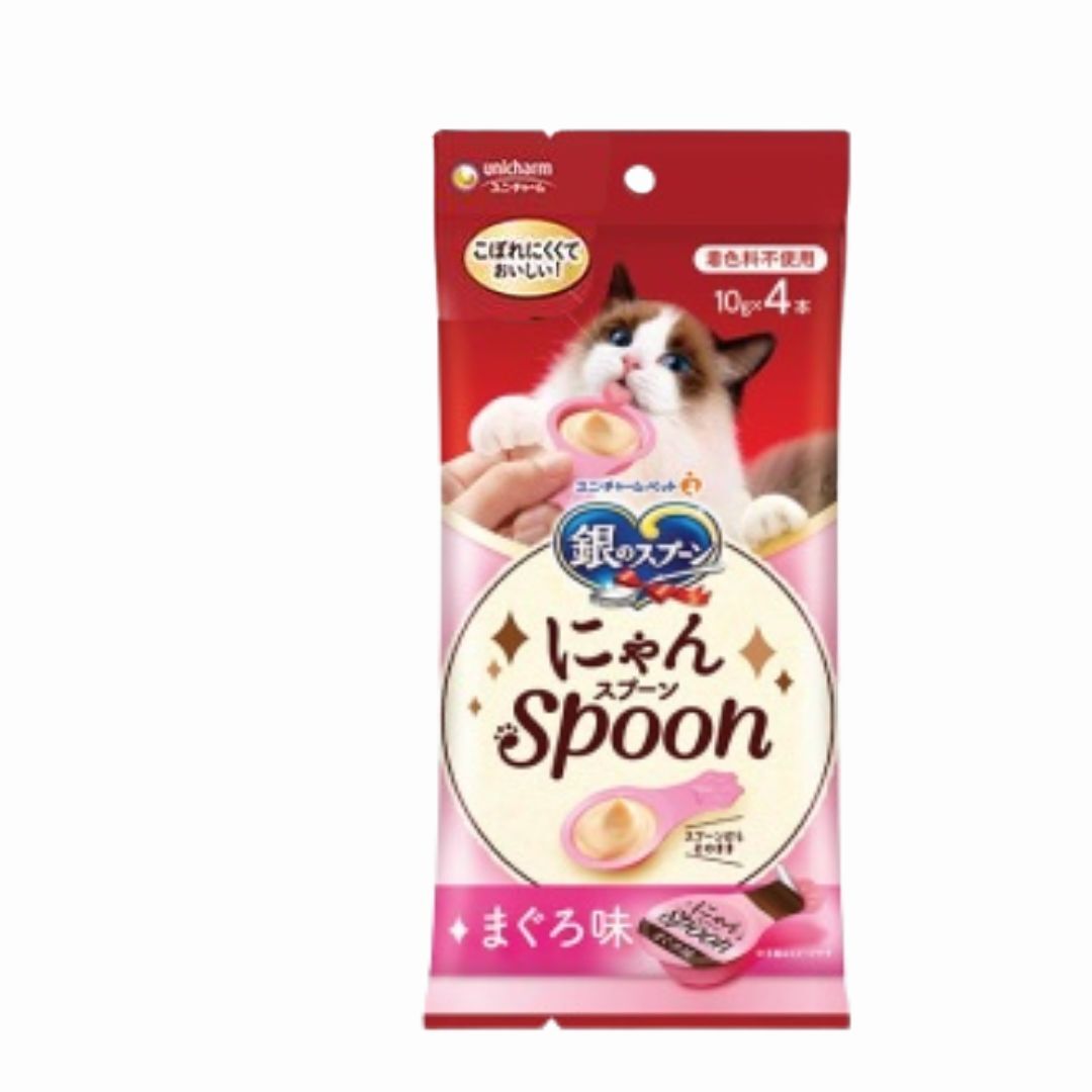 Unicharm - 銀湯匙 Spoon 肉醬匙 (吞拿魚味) 10g x 4包｜X-M 701 [貓用]
