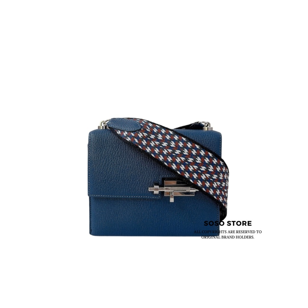 Hermes Verrou Mini Bag - Deep Blue / SHW