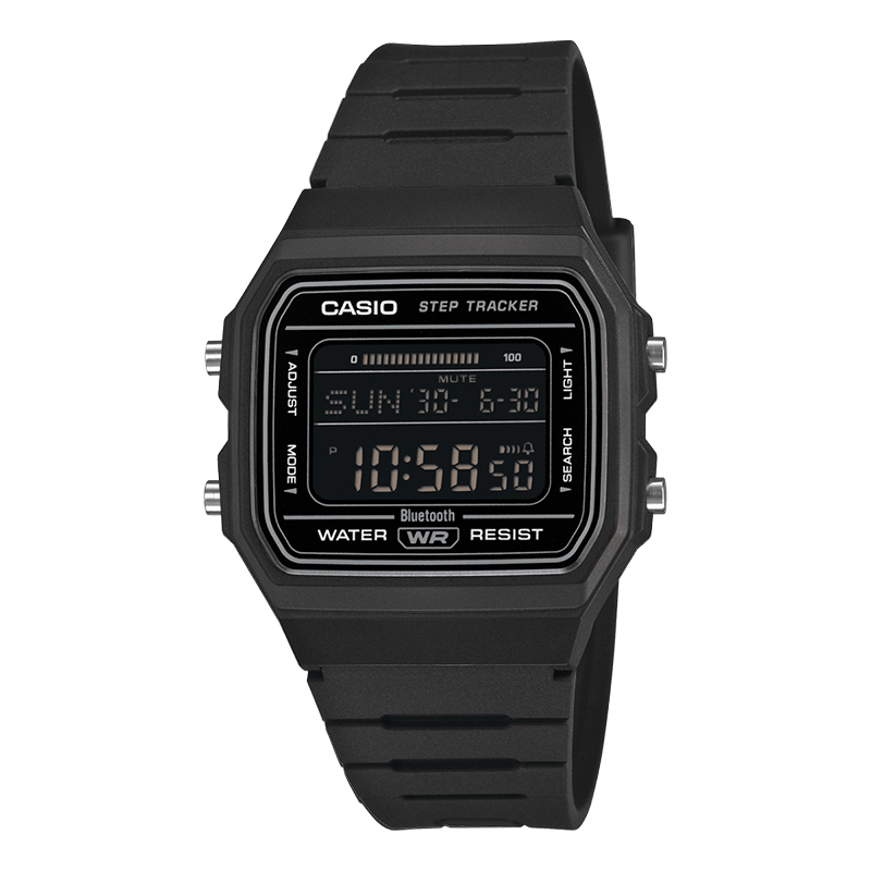 Casio F-B100W-1B 藍牙 計步 方形復古跳字錶