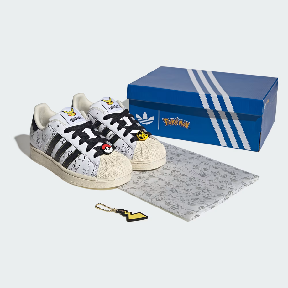 【預訂】ADIDAS SUPERSTAR II Pokémon Pikachu 白黑 -GS