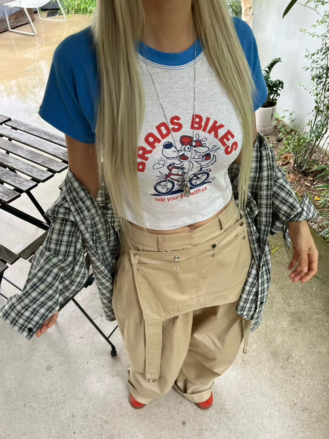 BRADS BIKES棒球短T