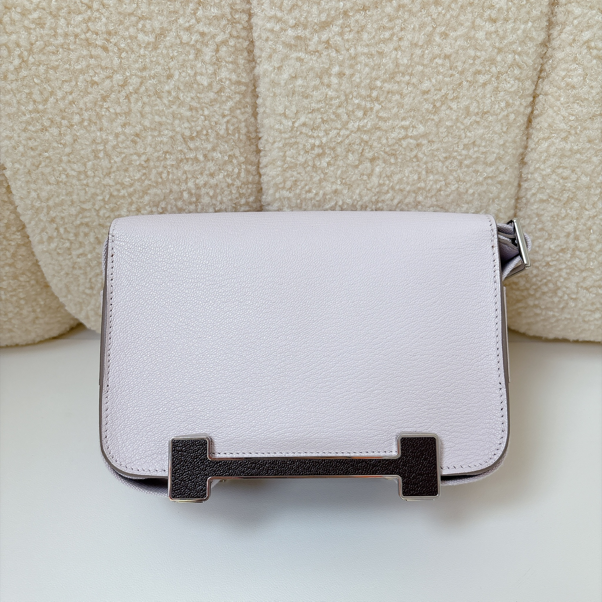Hermes Geta Bag - Mauve Pâle / SHW