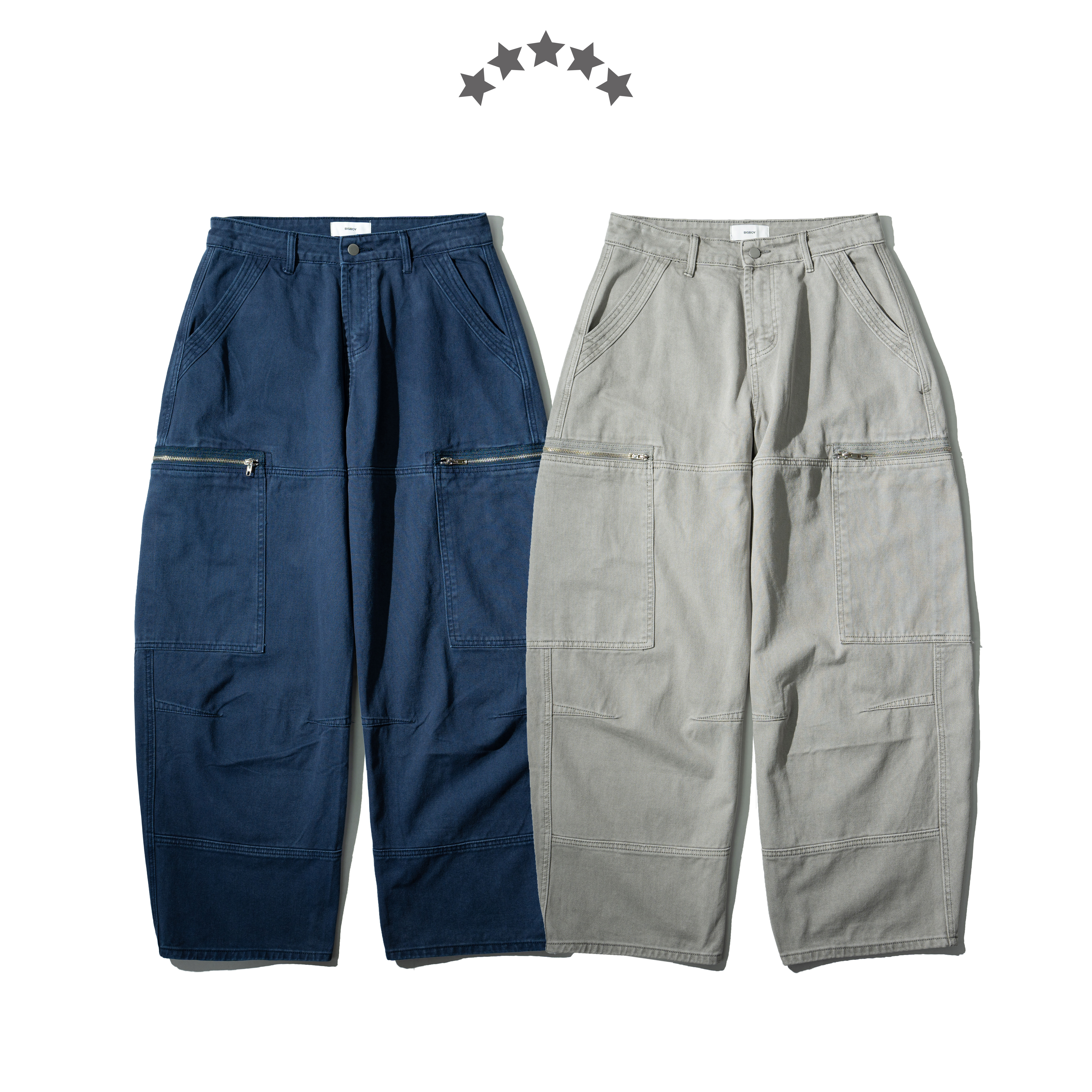 Washed Cargo Curved Pants 水洗 雙口袋 彎刀長褲 [B-2681]
