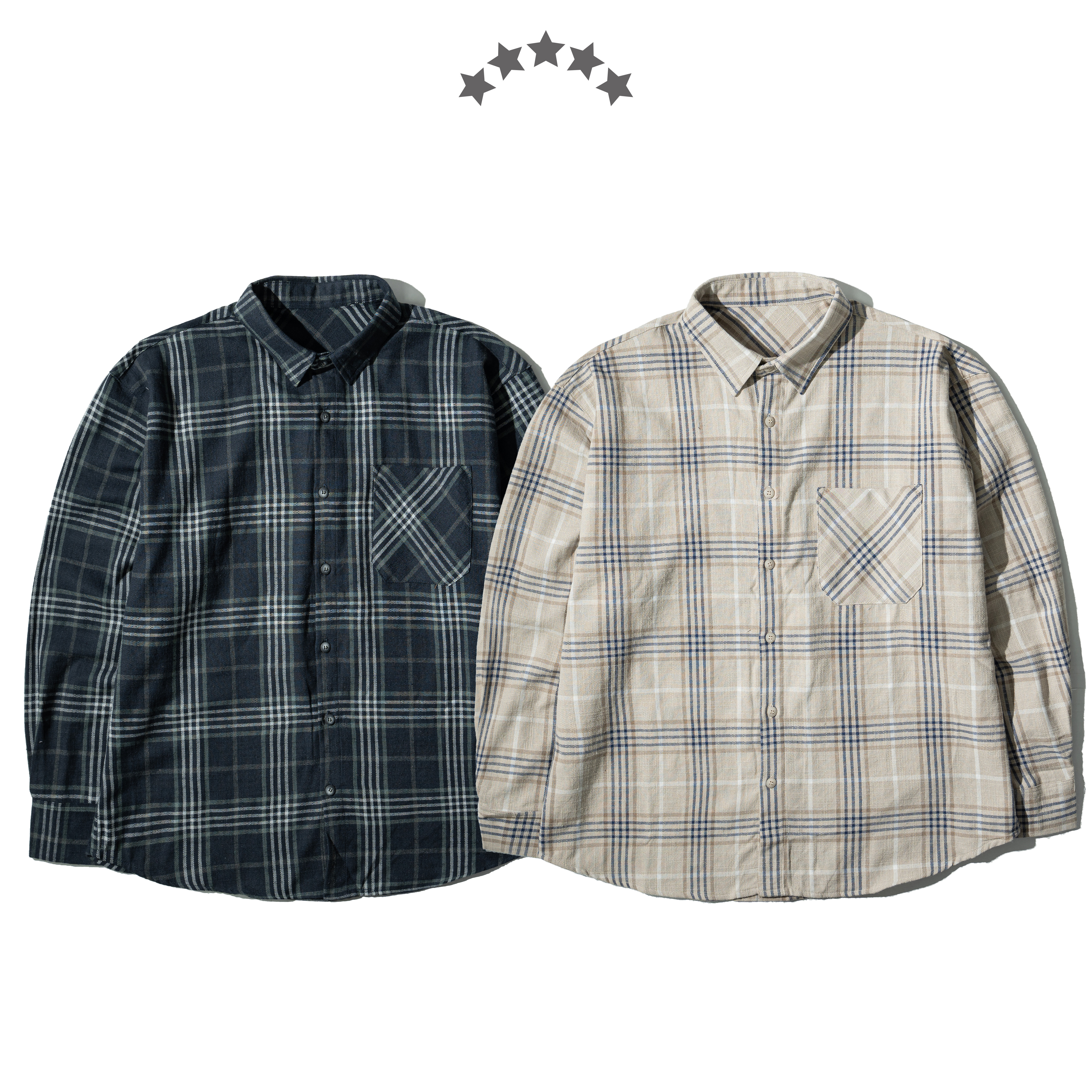 Plaid Easy LS Shirts 格紋布料 長袖襯衫 [O-6218]