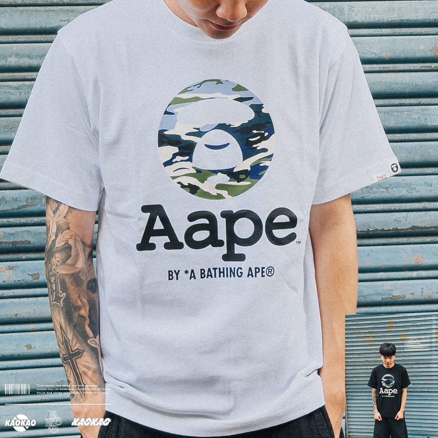 AAPE 「猿人迷彩」印花 短Tee AAPE11