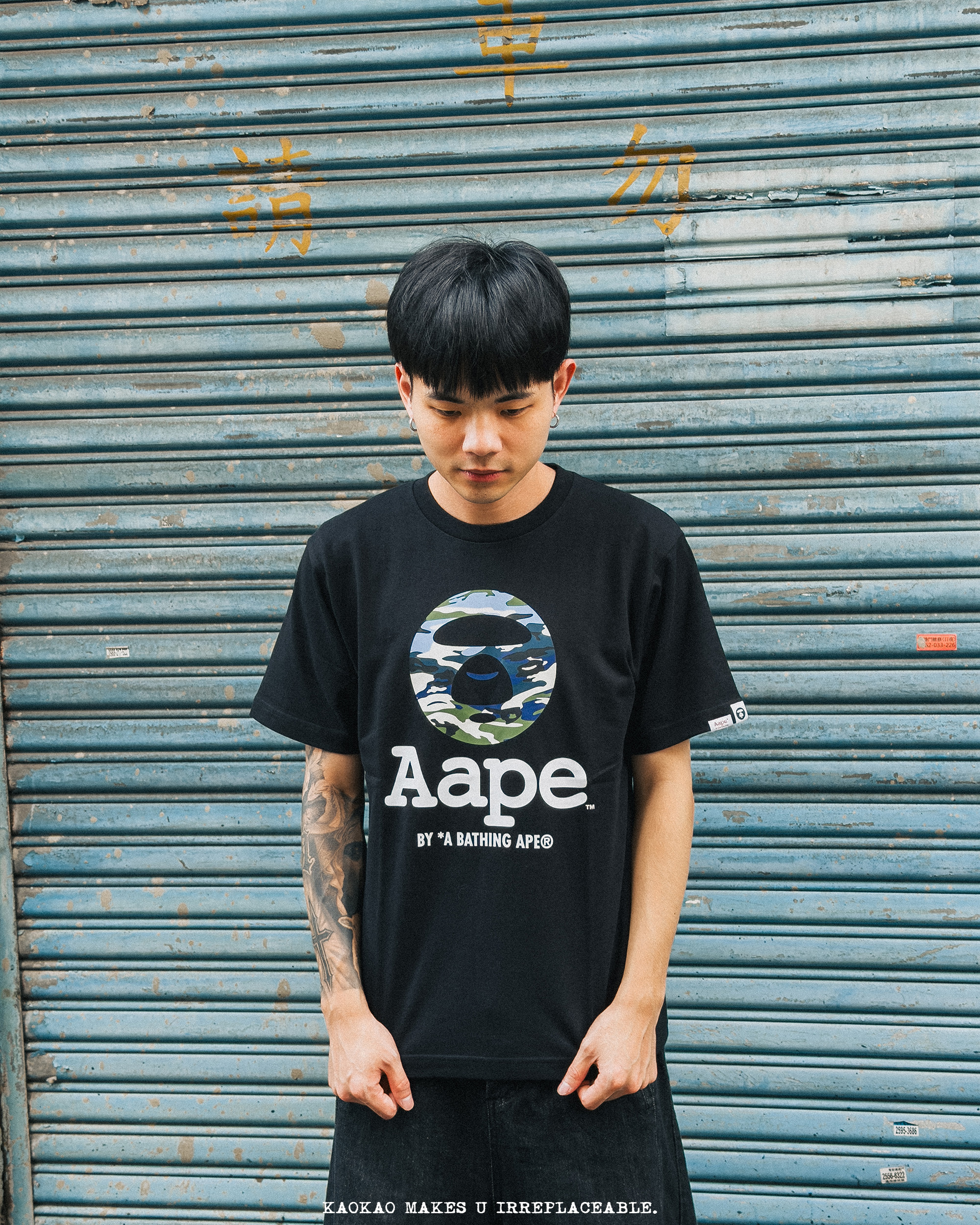 AAPE 「猿人迷彩」印花 短Tee AAPE11