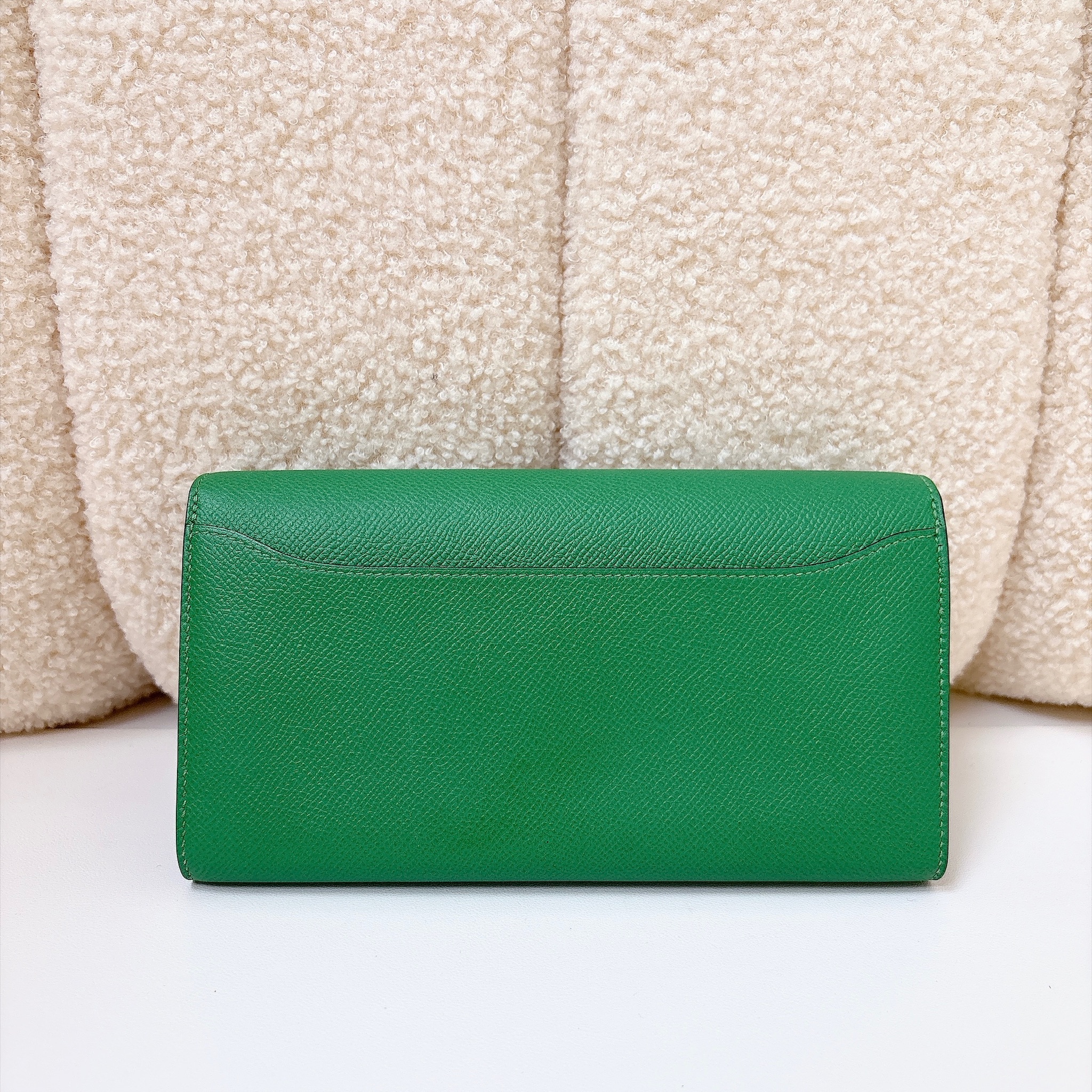 Hermes Constance Long Wallet - Vert Jade / SHW