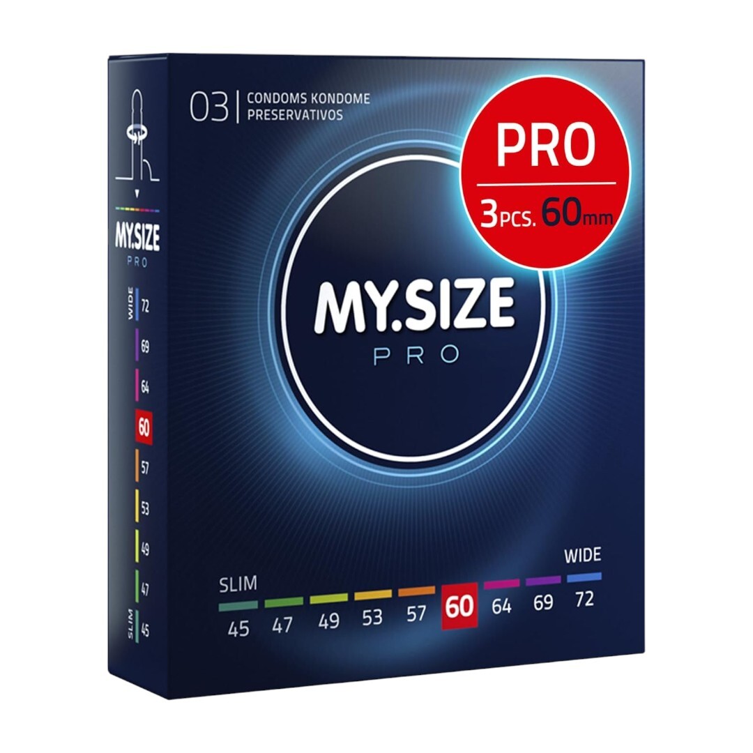 My Size Pro 60mm 大碼 3片裝 純素低敏乳膠安全套