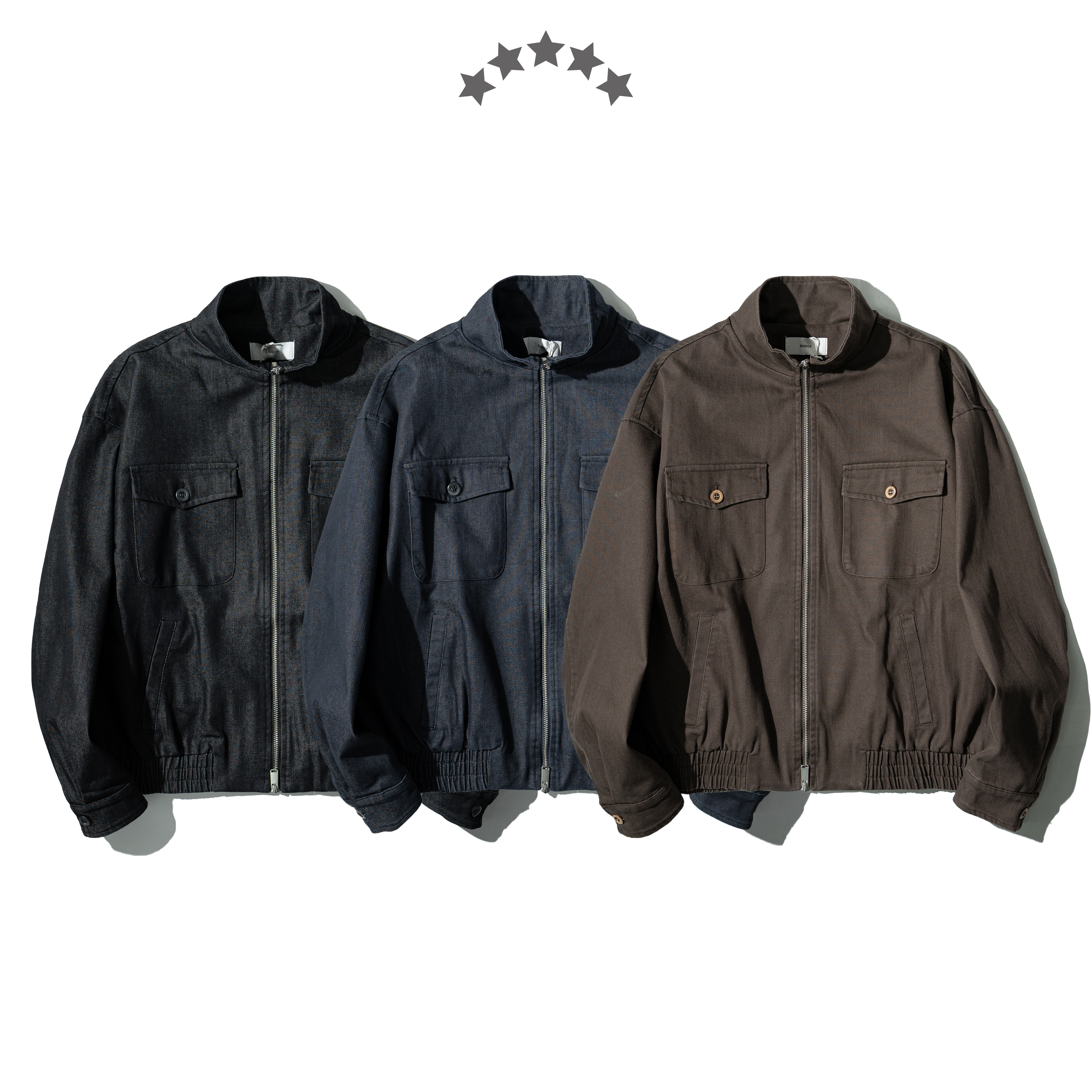 Stand Collar Pocket jacket 立領 雙口袋外套 [B-2671]