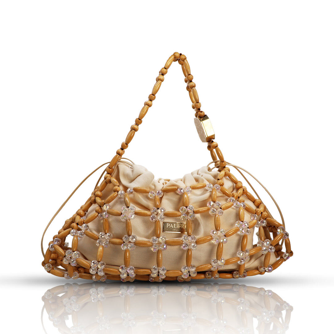 1PO0923-044 [PALERA MILANO] Wood Net Hobo 木質網袋 #BGWNHO-WCB18C (EU)