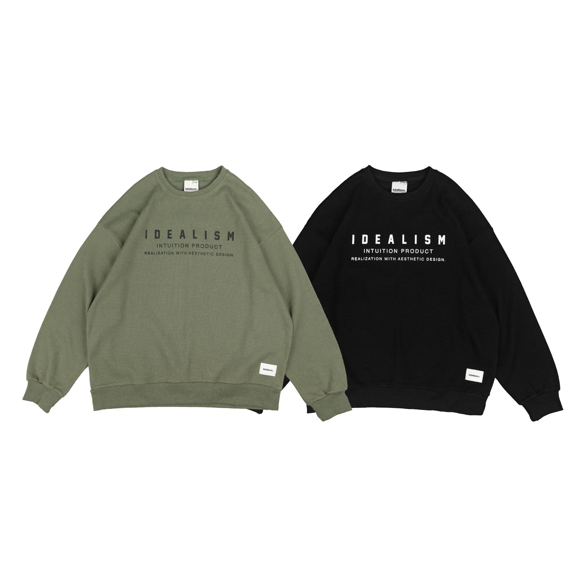 Idealism Waffle Sweat Shirt 華夫格長Tee 2色 ID26064
