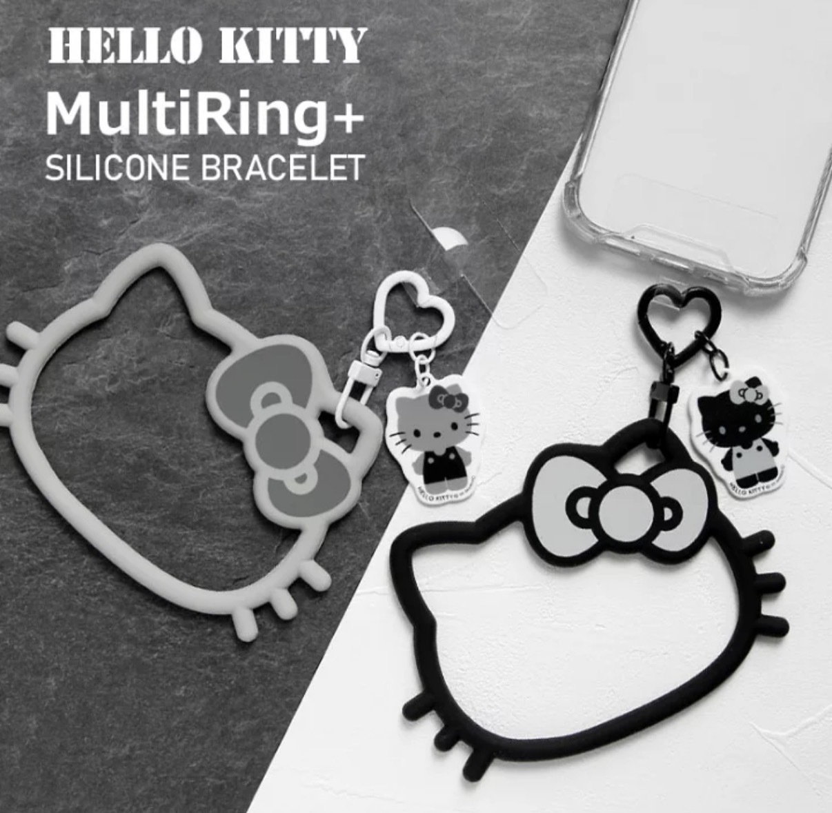 JP Hello Kitty 框框款軟矽膠手機帶 9905 9899 TK260923