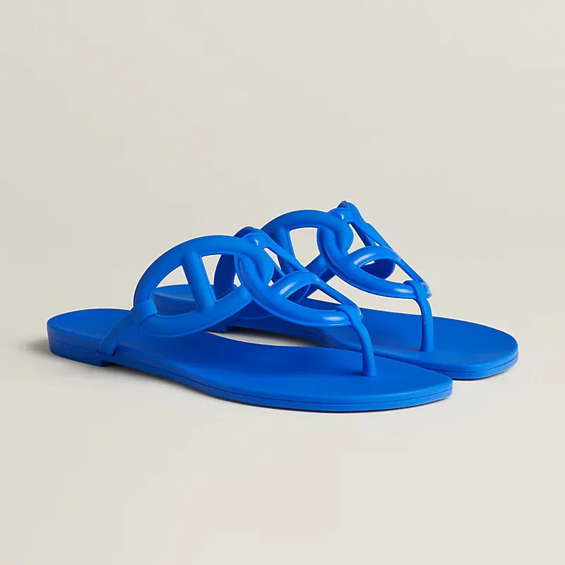 HERMES EGERIE SANDAL BLUE size 35 涼鞋