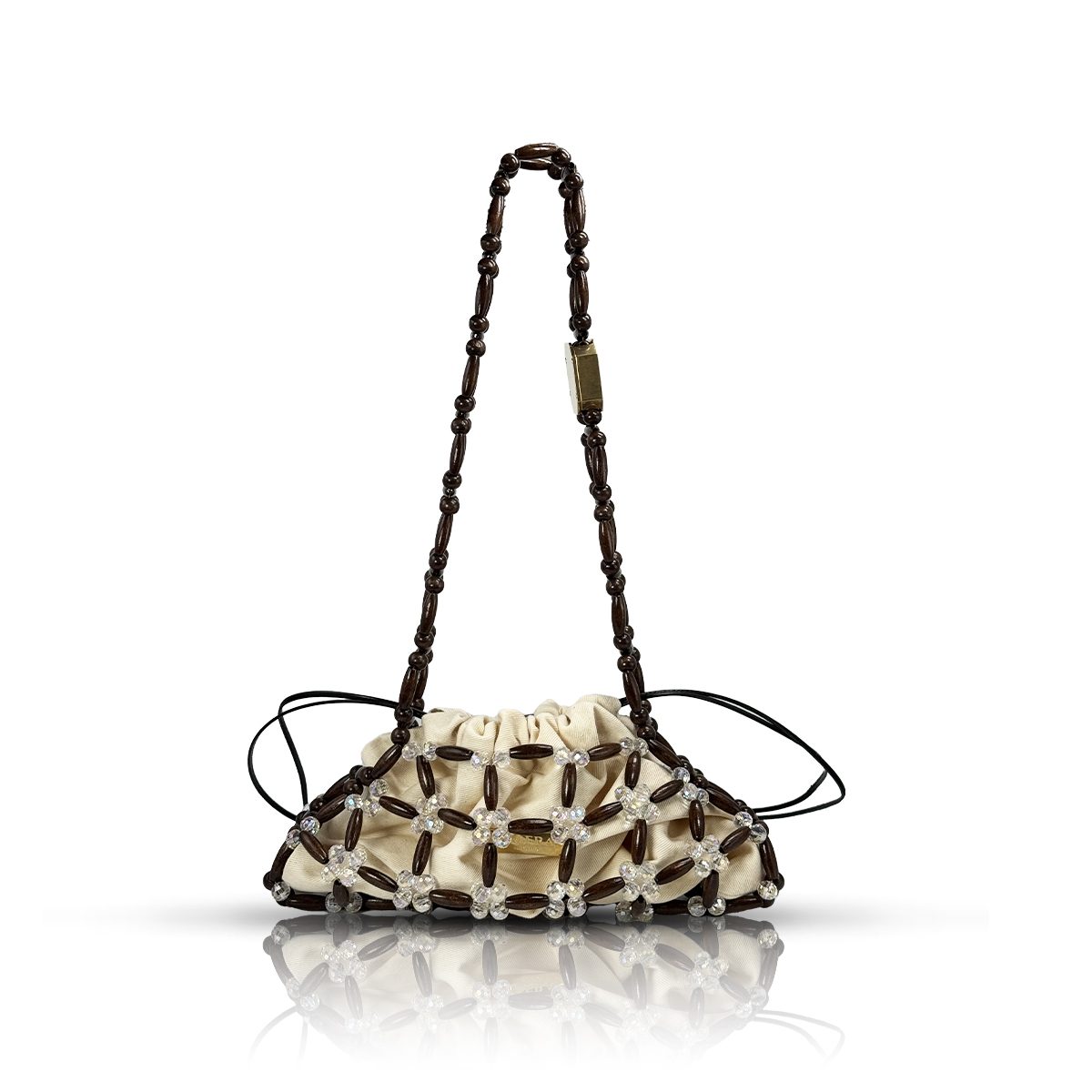 1PO0923-046 [PALERA MILANO] Wood Net Hobo Mini 木質網袋 #BGWNHM-WCB18C (EU)