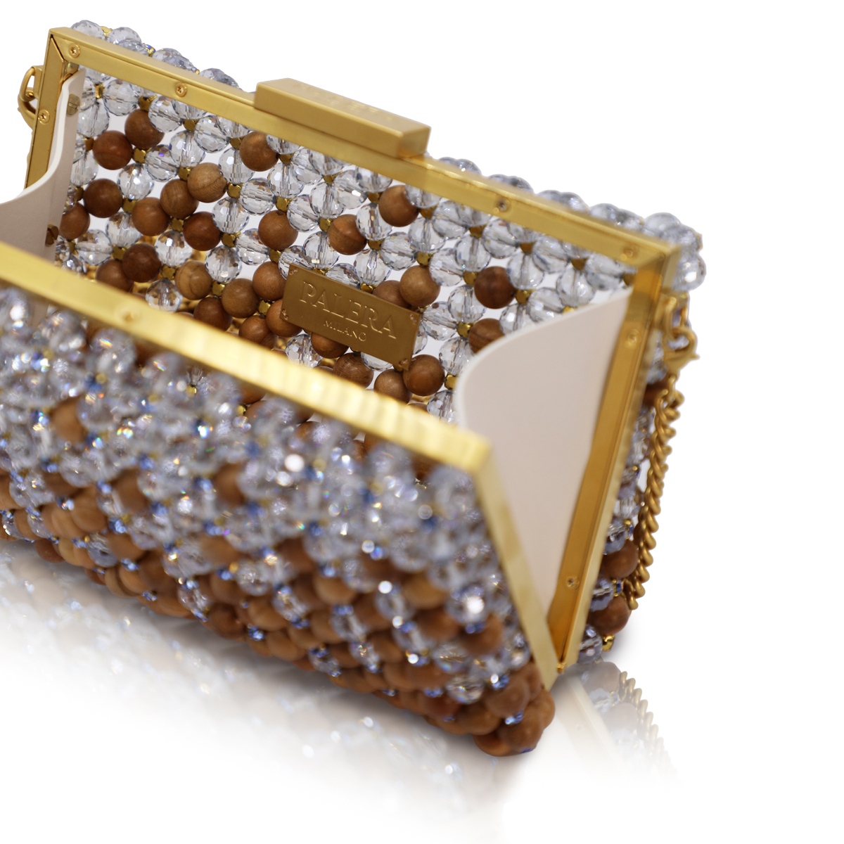 1PO0923-020 [PALERA MILANO] Clutch 木質水晶手袋 #BGCLUT-C10DBL (EU)