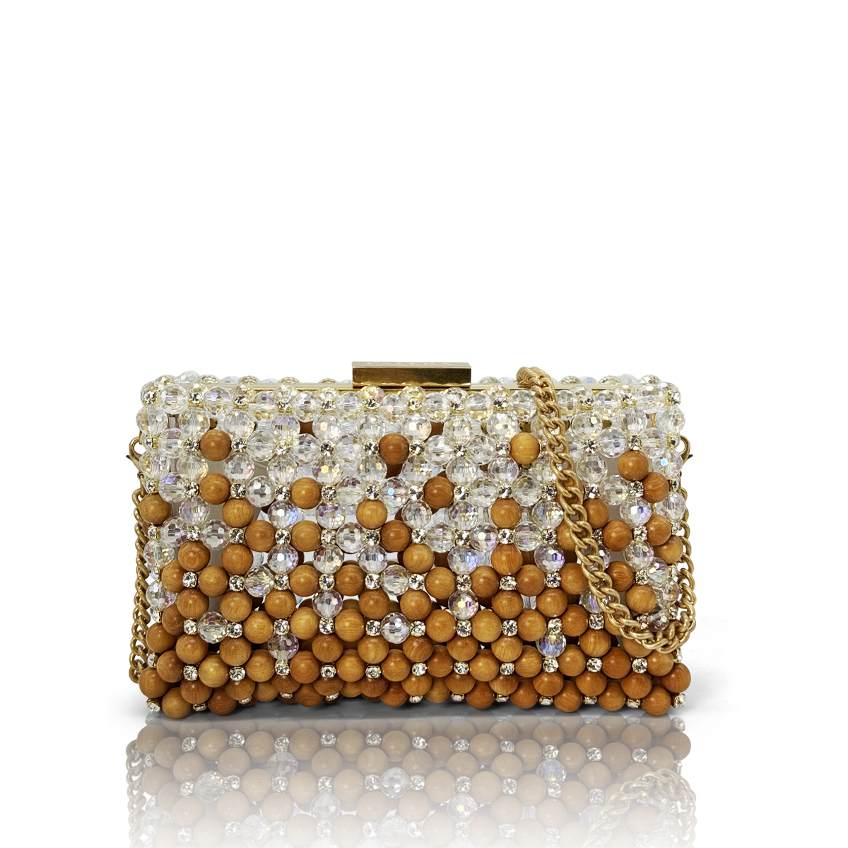 1PO0923-020 [PALERA MILANO] Clutch 木質水晶手袋 #BGCLUT-C10DBL (EU)