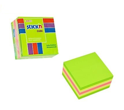 Hopax Stick'n 2” x 2” Post-it Memo (250張-螢光混色) #21534
