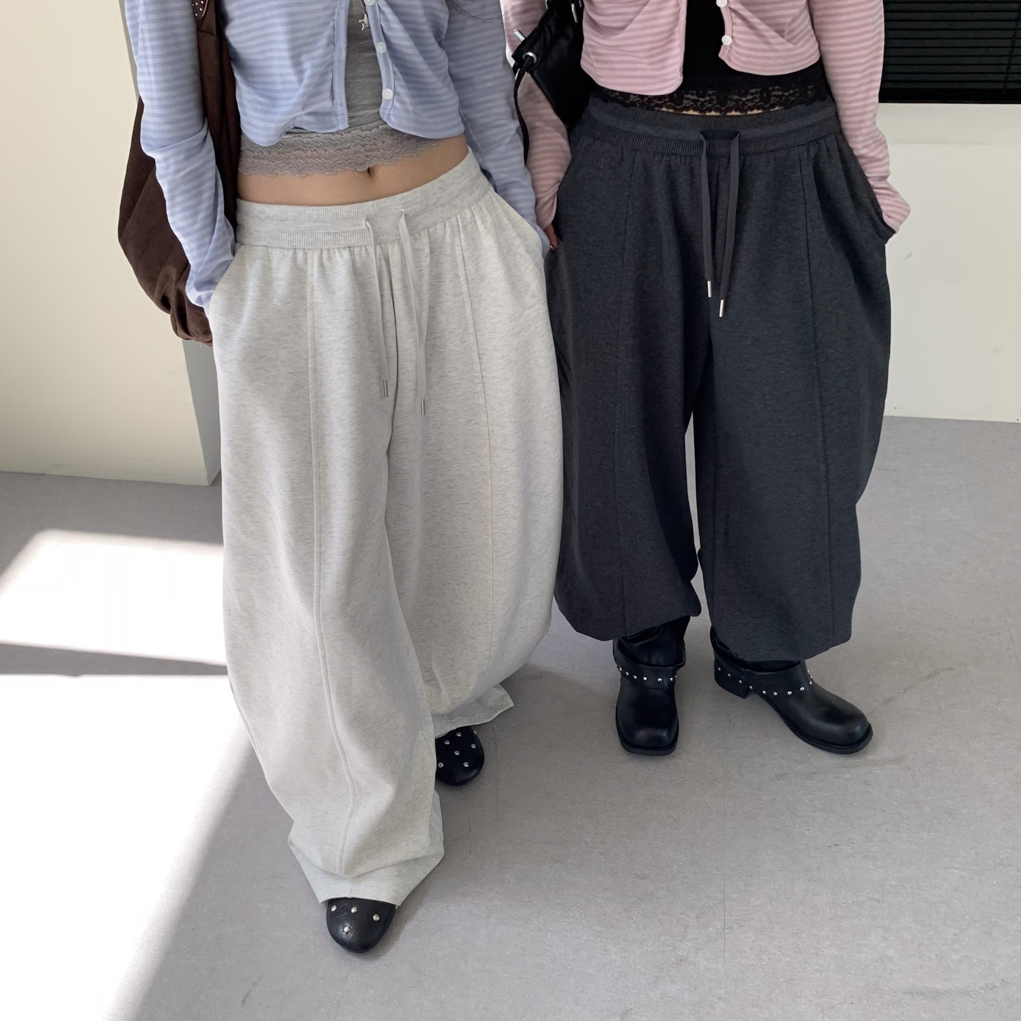 ISA_重度沉迷 完美落地&比例立體壓線棉褲_69025