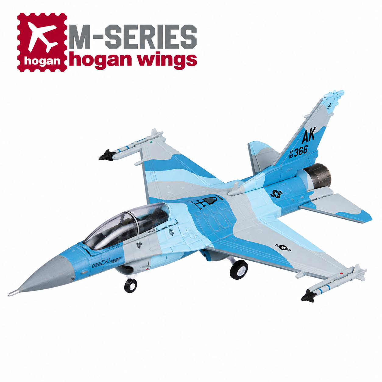 Hogan M-Series 1/200 美國空軍 F-16D 艾爾生 機號AK366 側衛塗裝