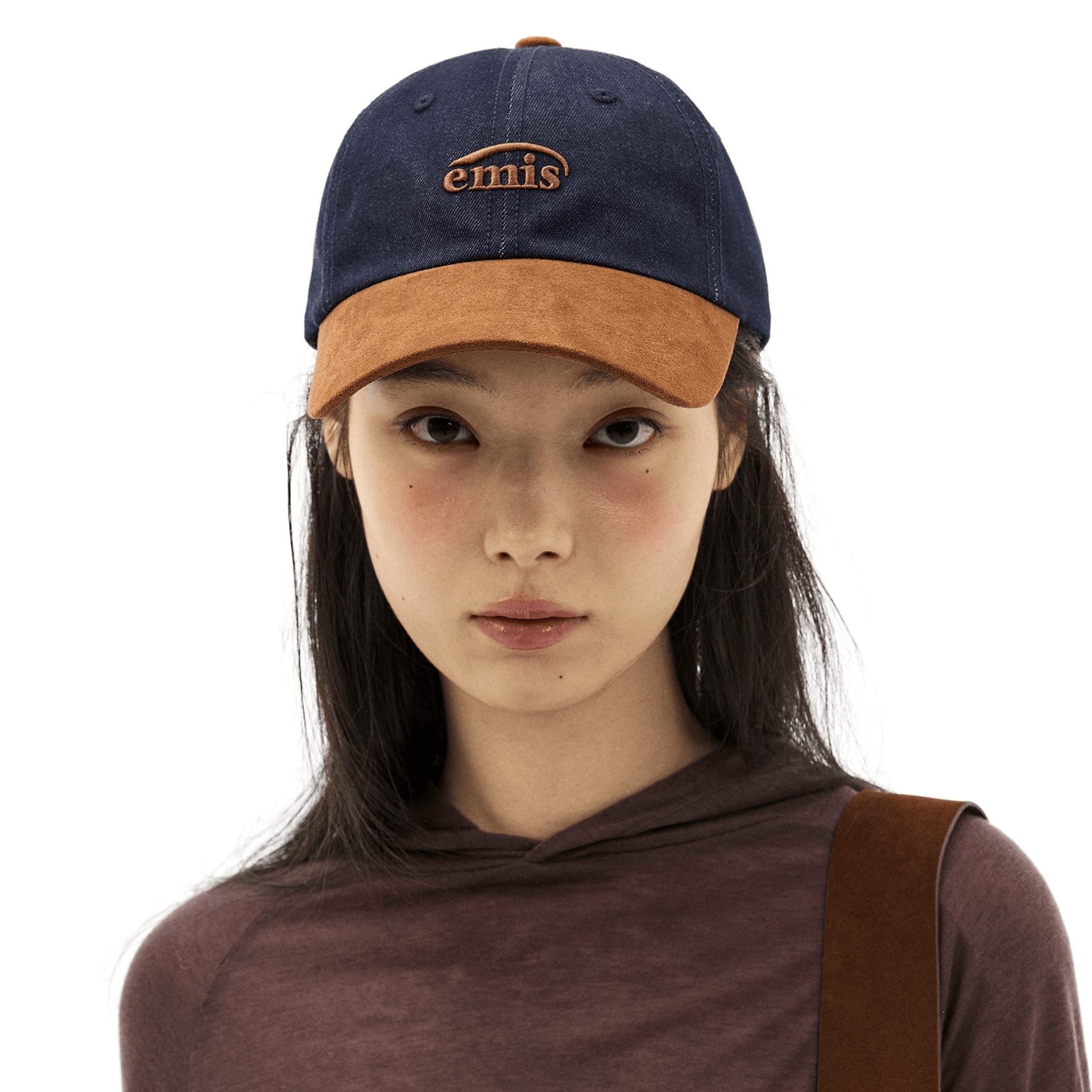 EMIS｜SMALL LOGO SUEDE BRIM BALL CAP [3 colors]