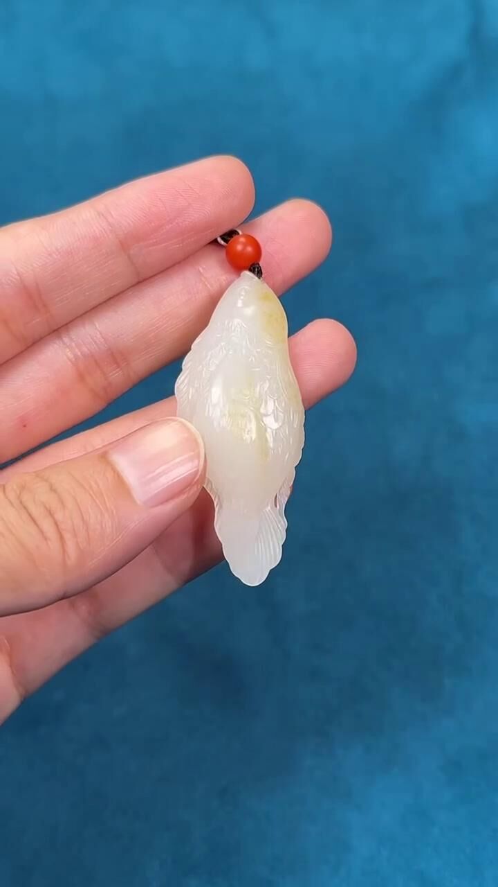 910218 和田玉籽料帶子上朝