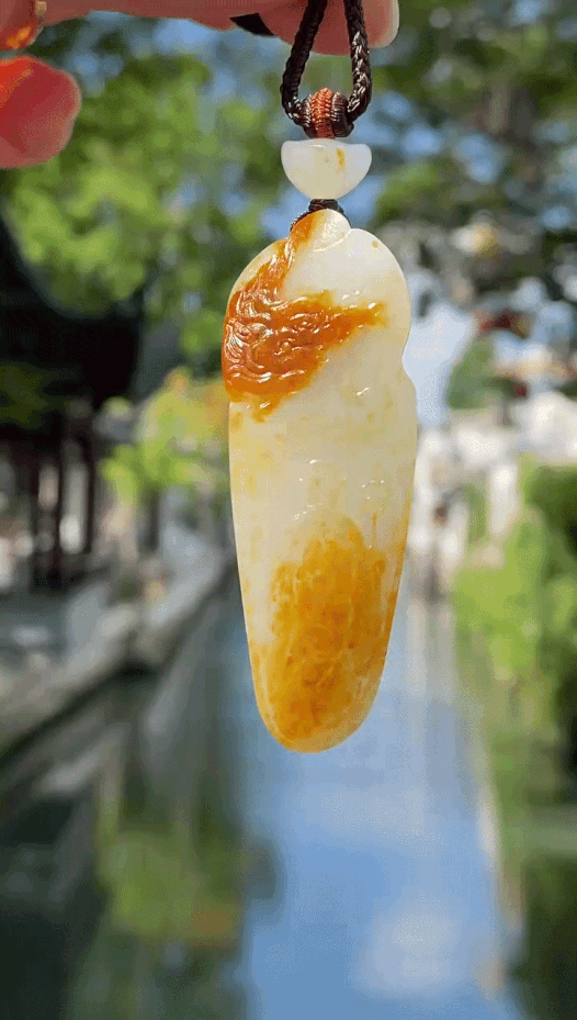 910710 和田玉籽料地藏王菩薩·龍