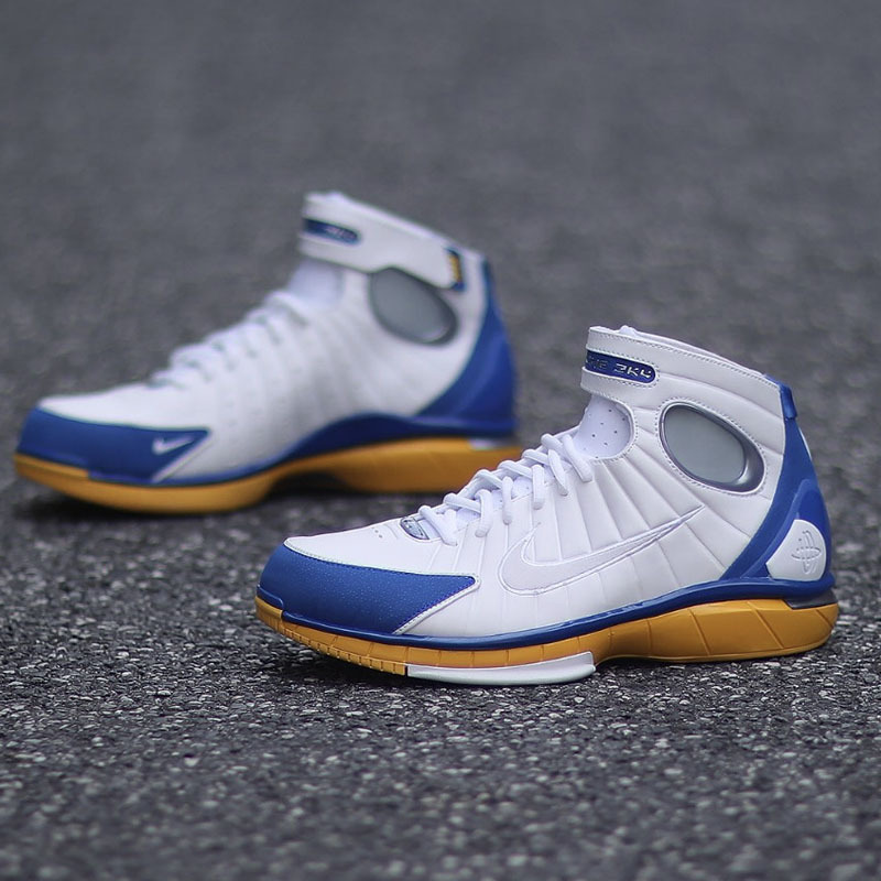 〈海外連線預定〉男鞋 NIKE ZOOM HUARACHE 2K4 UCLA 白藍黃 實戰 籃球鞋【IV3782-101】KOBE