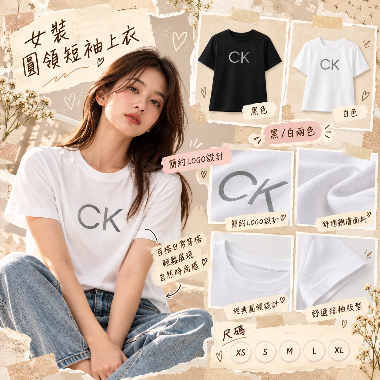 【預購】Calvin Klein Performance N092450 女裝圓領短袖上衣