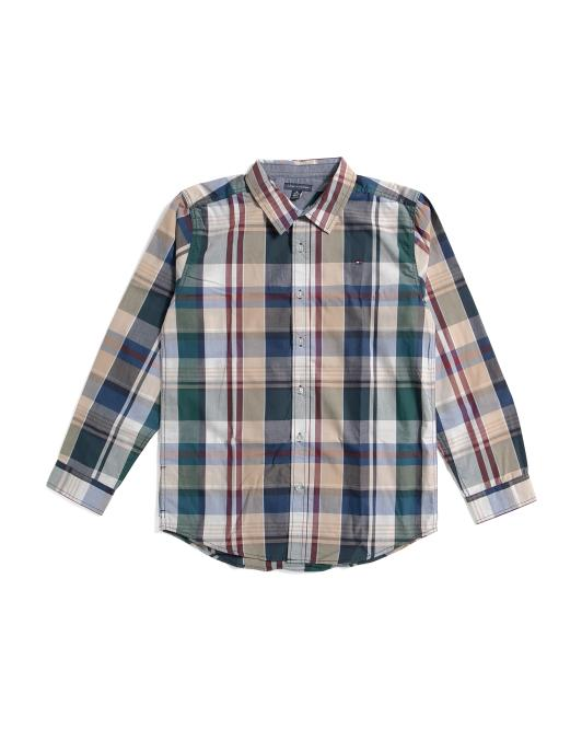 【預購】TOMMY HILFIGER N092408 男童款格仔長袖上衣