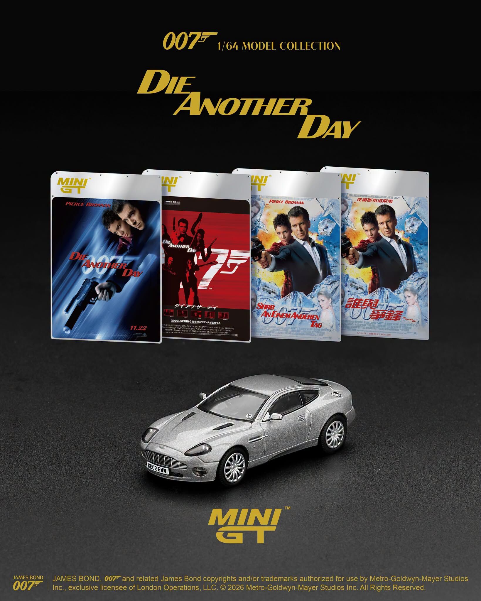 [預訂] Mini GT #926 雅士頓馬田Aston Martin V12 Vanquish 《新鐵金剛之不日殺機》英國吊卡包裝