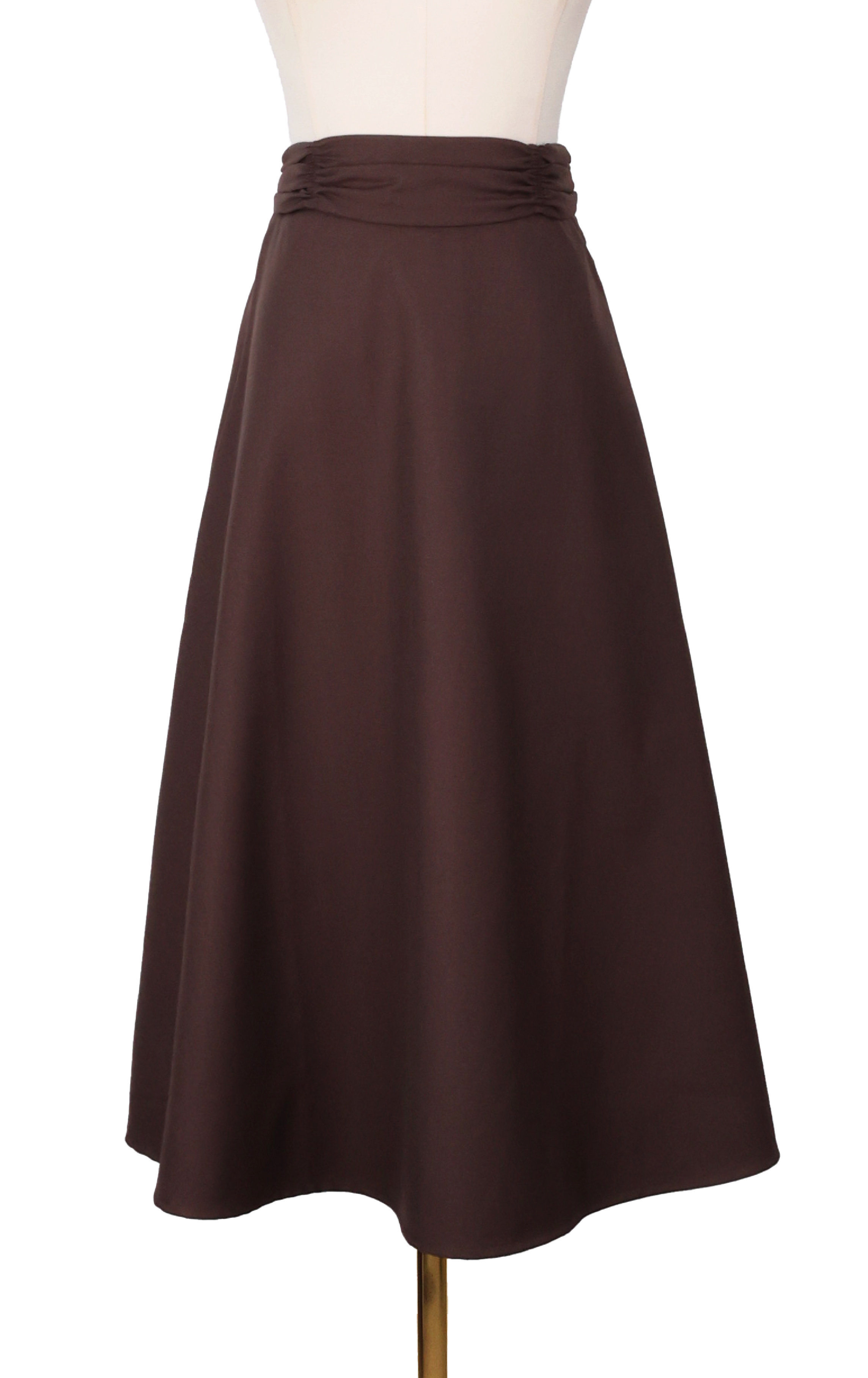High-Rise Elegant A-Line Midi Skirt SK0834