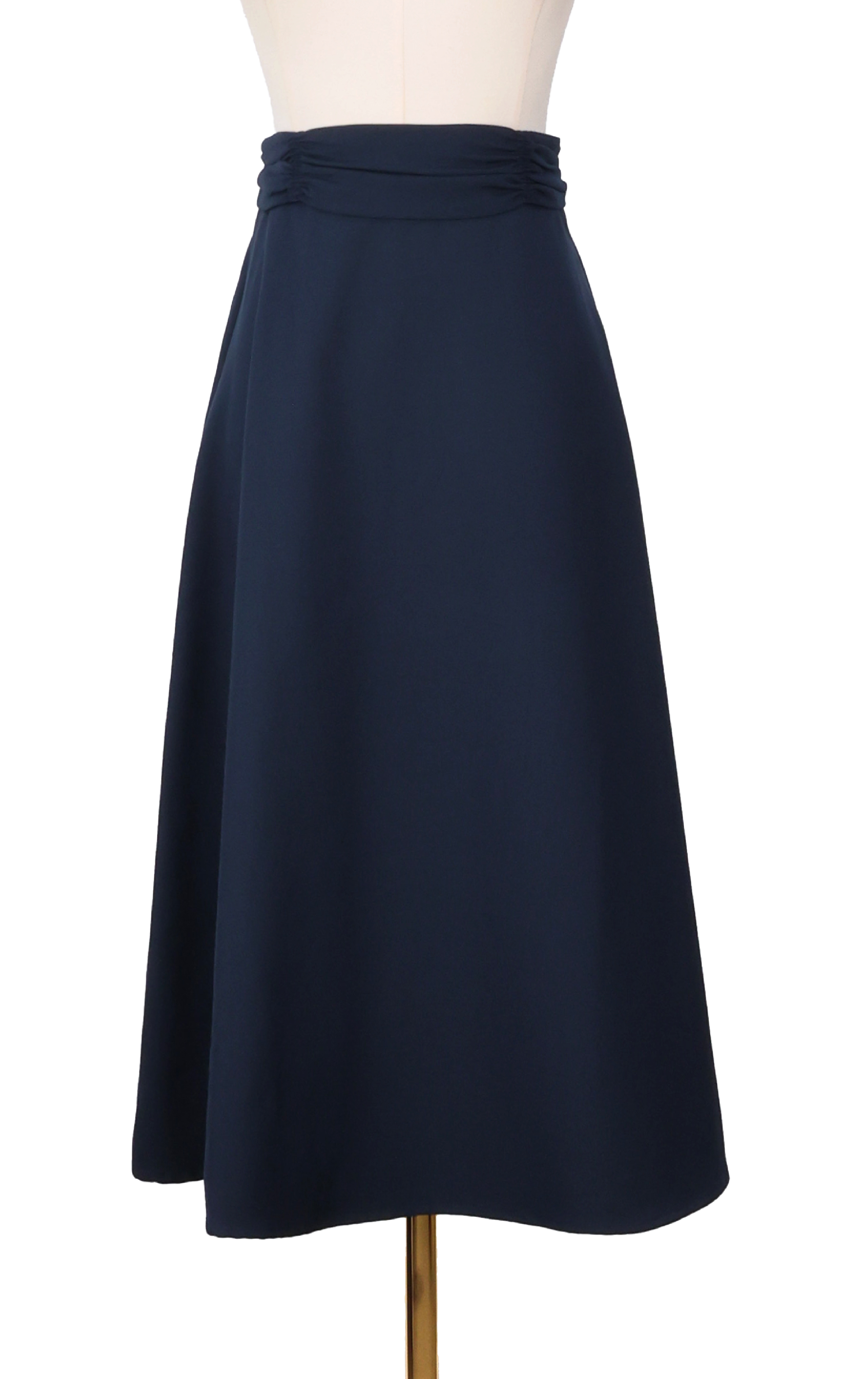 High-Rise Elegant A-Line Midi Skirt SK0834