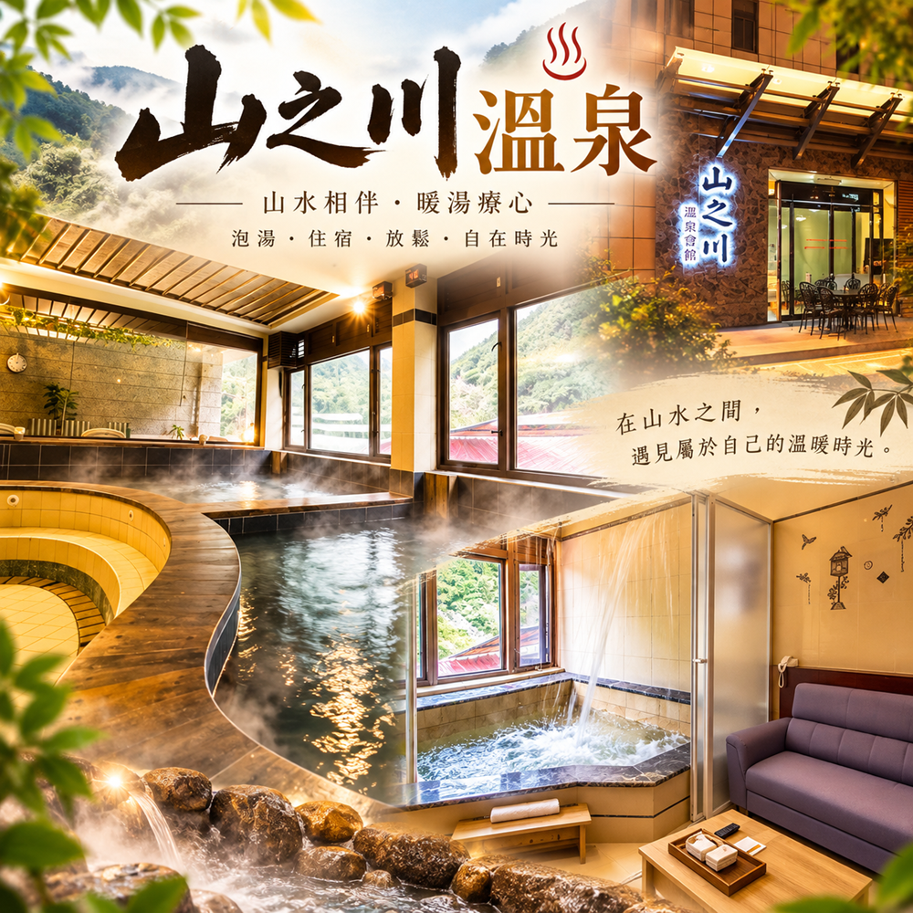 【烏來】山之川溫泉 泡湯券 Ⓗ