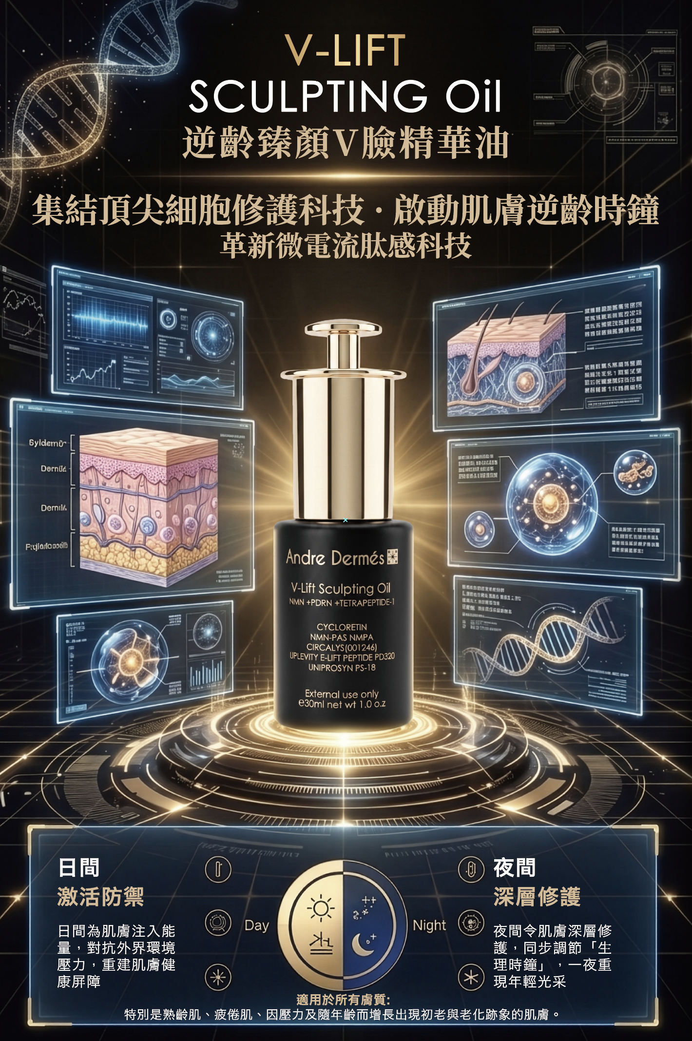 Andre Dermes 逆齡緊顏V臉精華油30ml