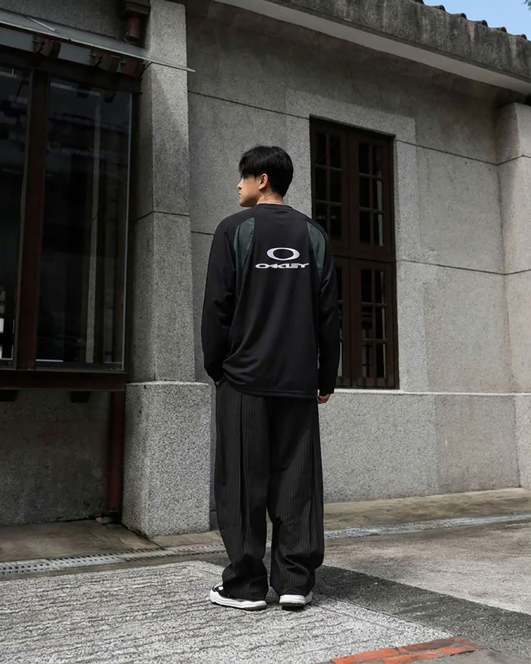 Oakley ICON S SYNC LS CREW 1.0 圓領 拼接 長袖上衣