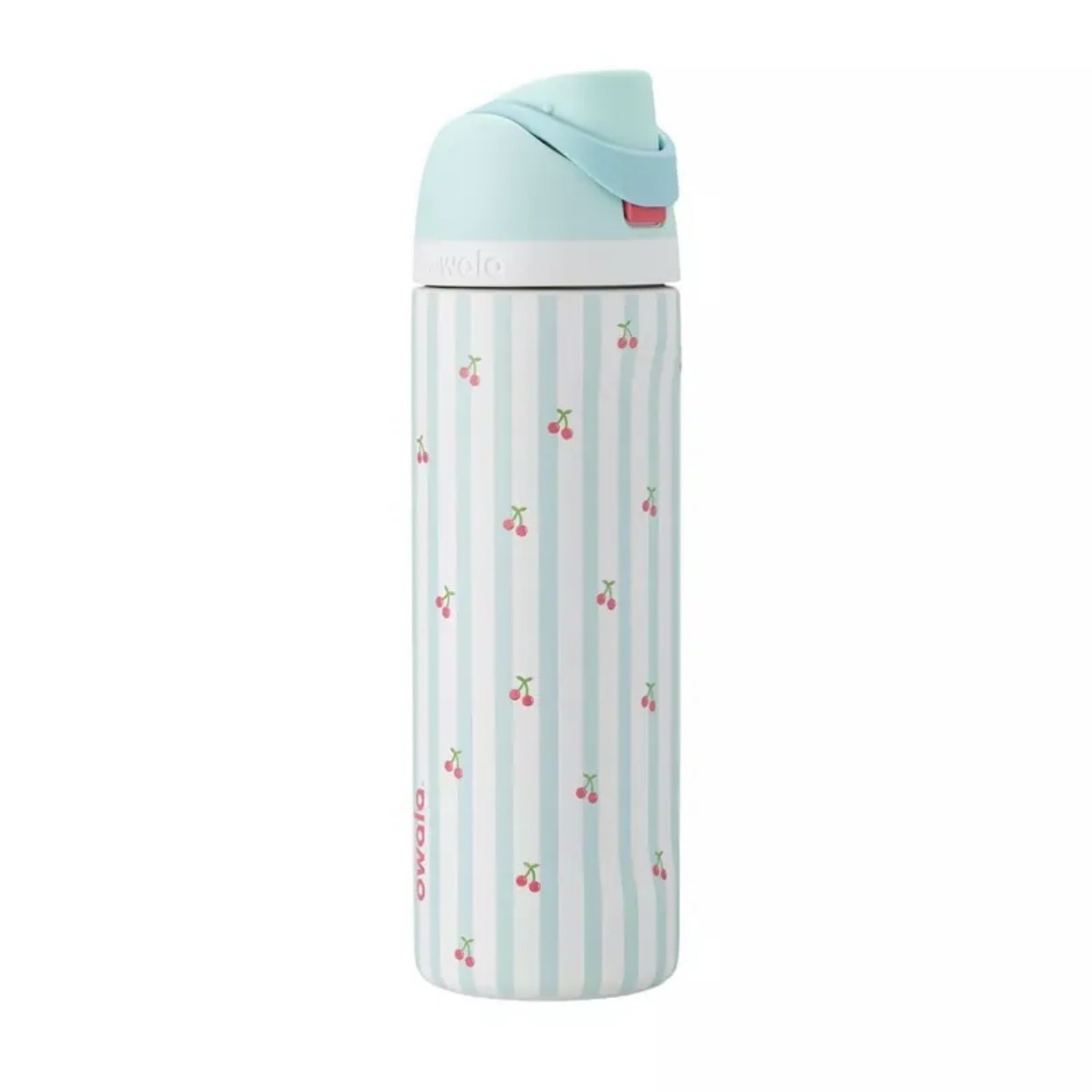OWALA FREESIP 櫻桃 薄荷綠 直條紋 不鏽鋼 水壺 24OZ 710ML