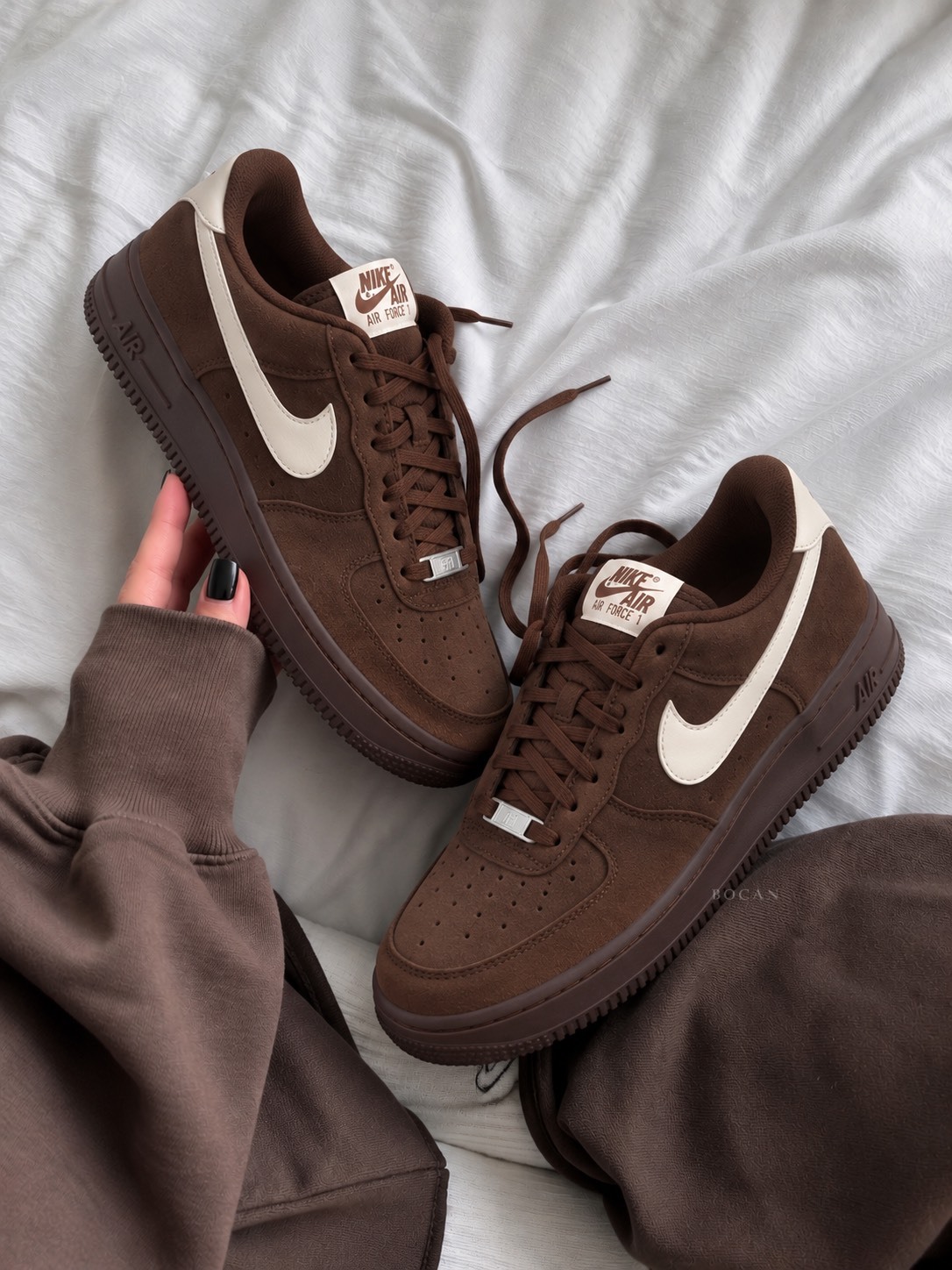 NIKE AIR FORCE 1 '07 復古 麂皮 深棕 布朗尼