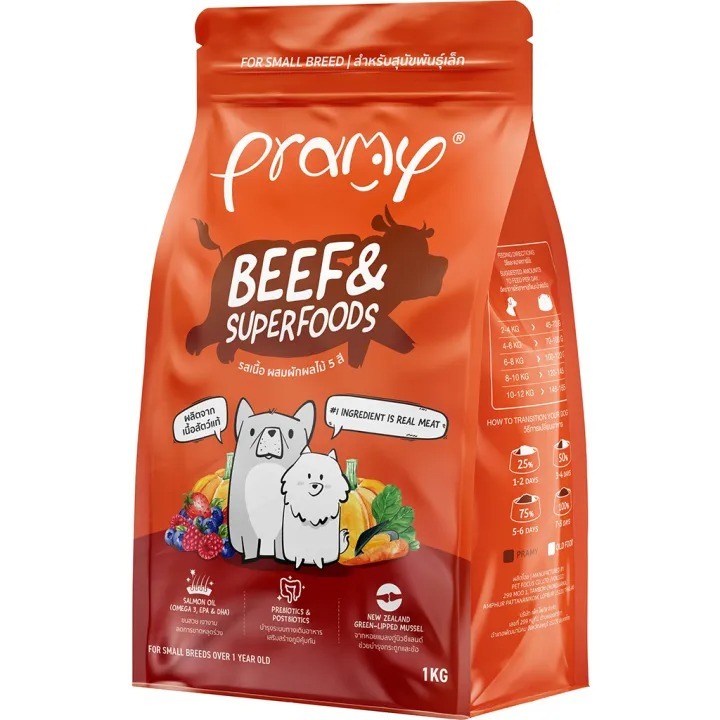 【Pramy沛米】全能配方-牛肉+綠唇貽貝-關節保健(犬糧) 1kg