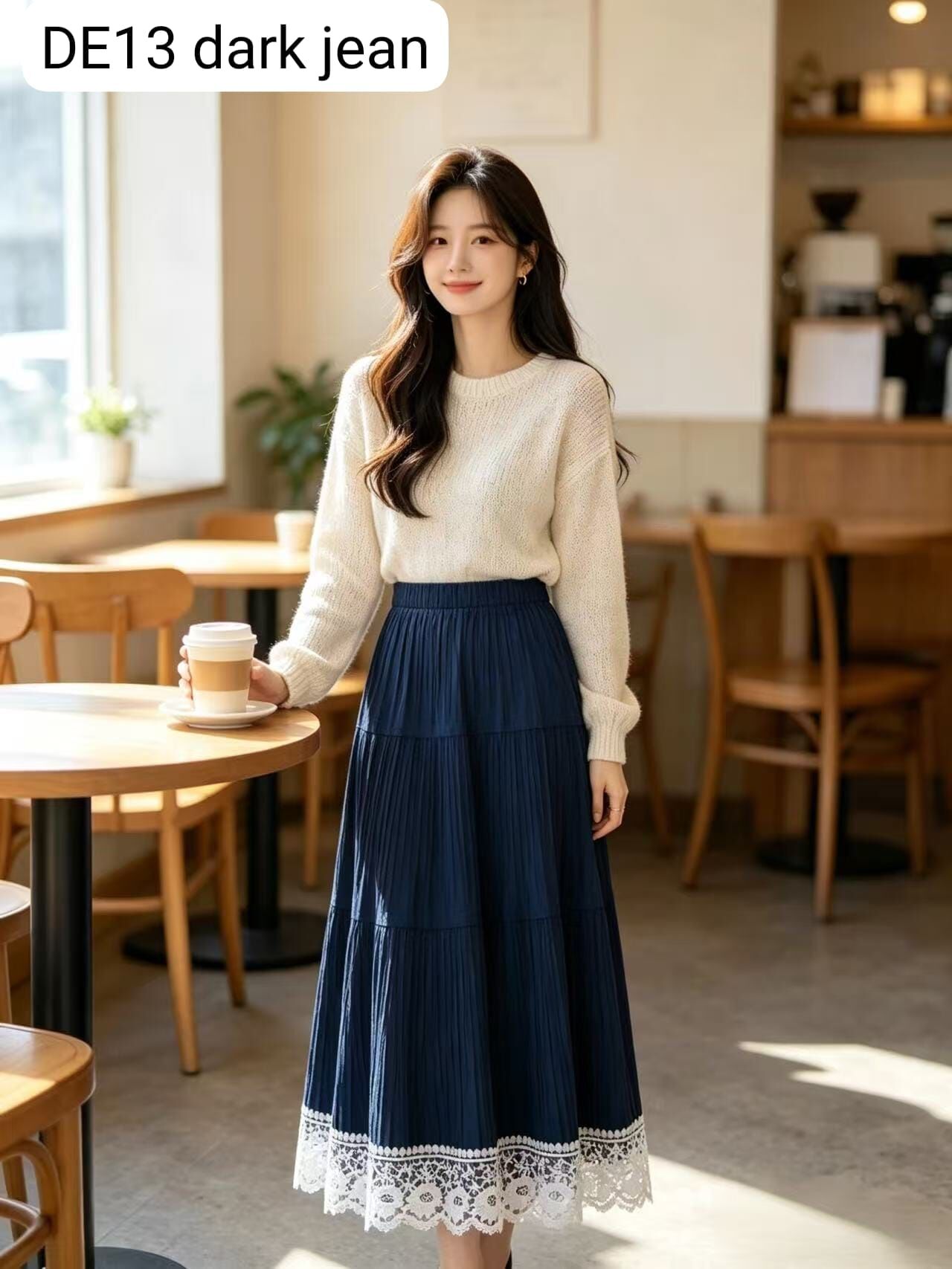 DE13 下身裙 腰M:26-40 L:28-42 長:長版34 短版28 $329