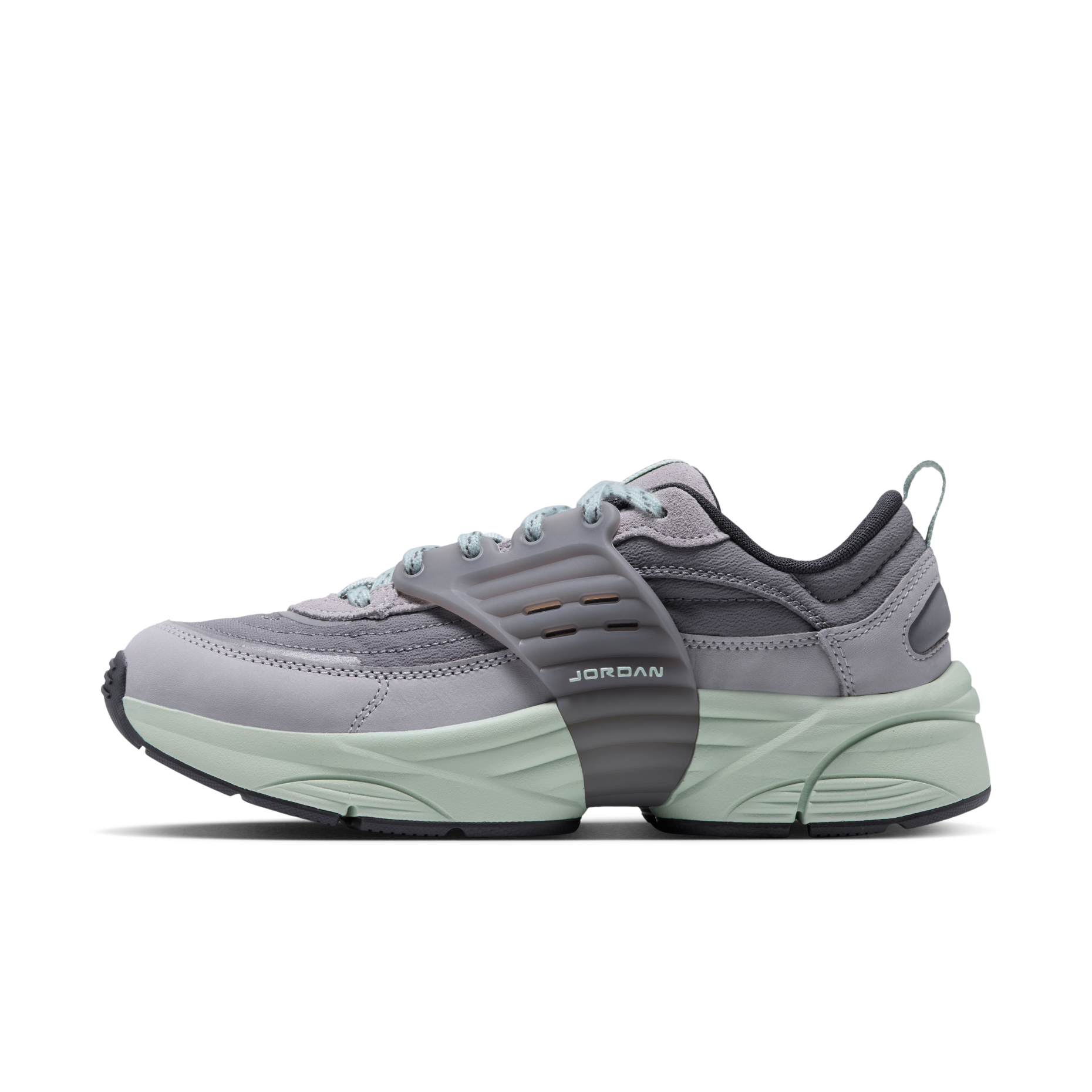 女鞋 NIKE W JORDAN TRUNNER O/S SE 淺煙灰綠 麂皮 包覆 支撐 運動鞋【IX7241-002】