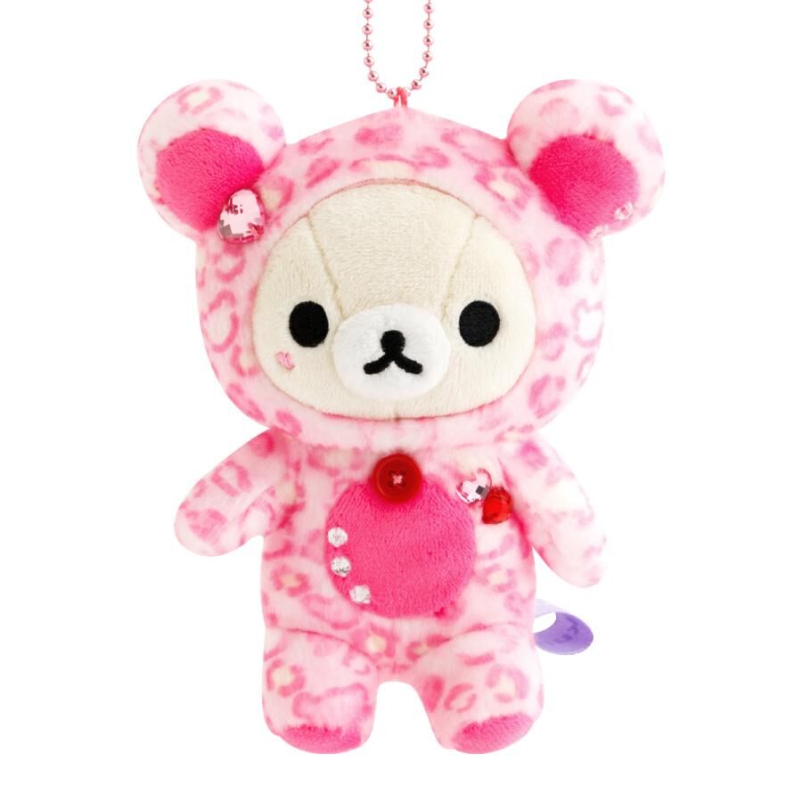 Rilakkuma  Korilakkuma 18th Anniversary Leopard Plush Keychain