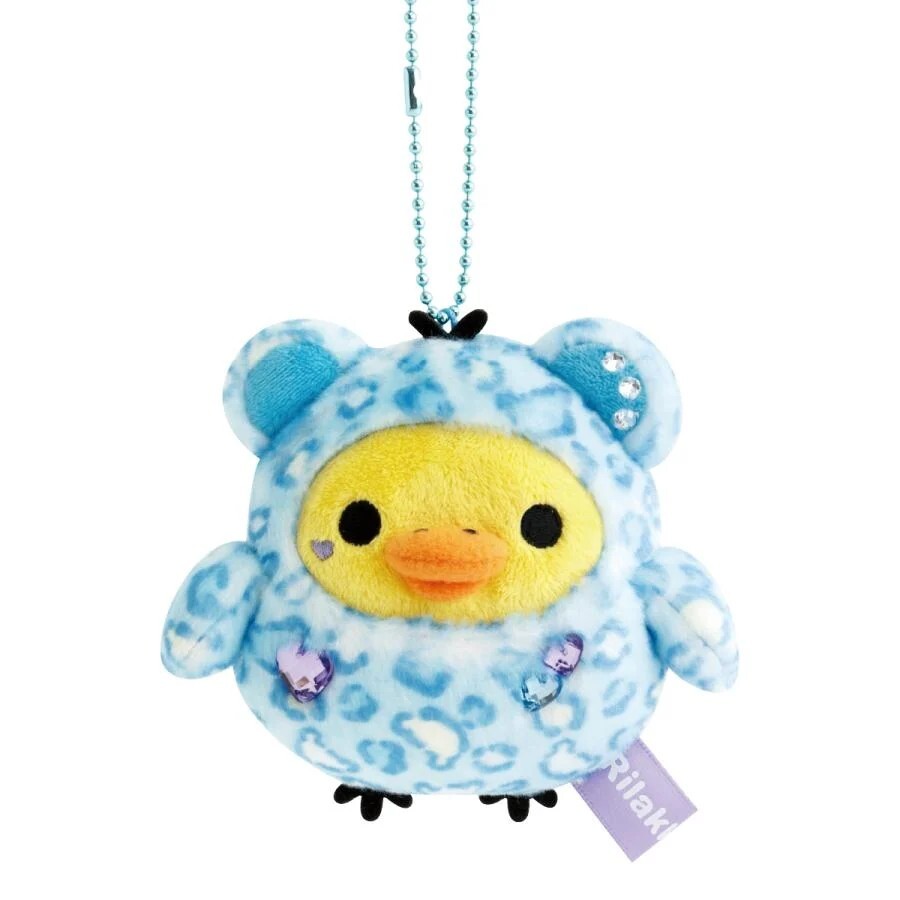 Rilakkuma Kiiroitori 18th Anniversary Leopard Plush Keychain
