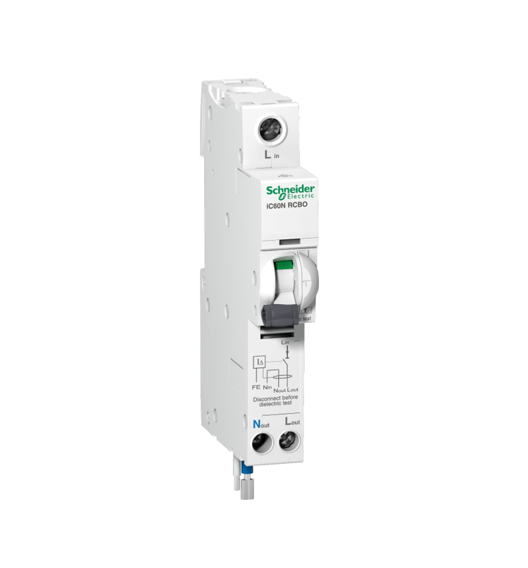 施耐德 iC60N 單極C型水氣菲(老鼠尾)(6KA)(RCBO)