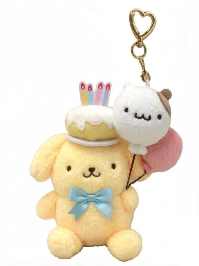 Sanrio Characters Pompompurin Fair MC Plush Keychain