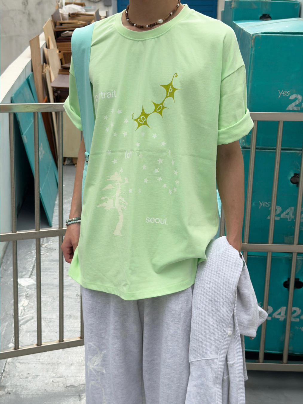 Portrait Seoul Heavy Cotton Sol Graphic T-shirts 26-TOP-008