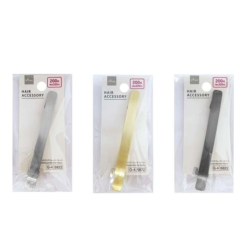 髮夾/金屬方形 霧面